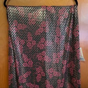 Floral Black and Pink Women's Skirt